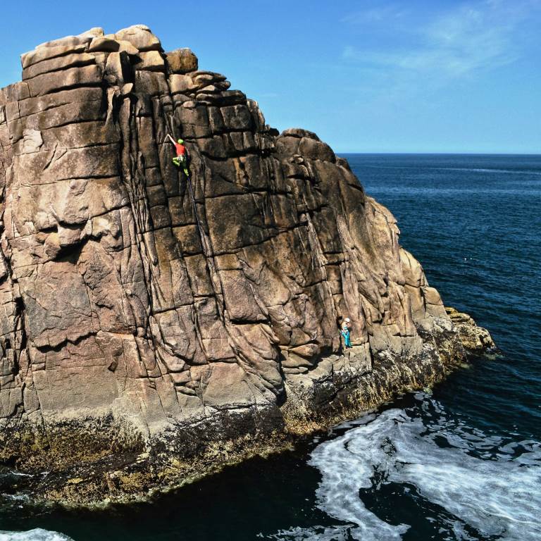 Sea Stack Climbing on Owey Island, Donegal, Ireland